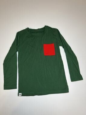 George Hats HoHoHo Kids Christmas Green Long Sleeve Crew Neck Bamboo Tee 4-5T